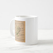 Mug French Horn ~ Avec Arrière - plan Partition (Devant gauche)