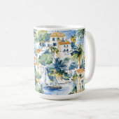 Mug French Riviera Tropical Palm Trees (Devant droit)