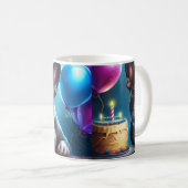 Mug Frenchie Birthday Bash : Un mignon Bulldog françai (Devant droit)