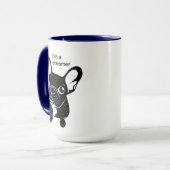 Mug Frenchie brindle mignon est un rêveur (Devant gauche)