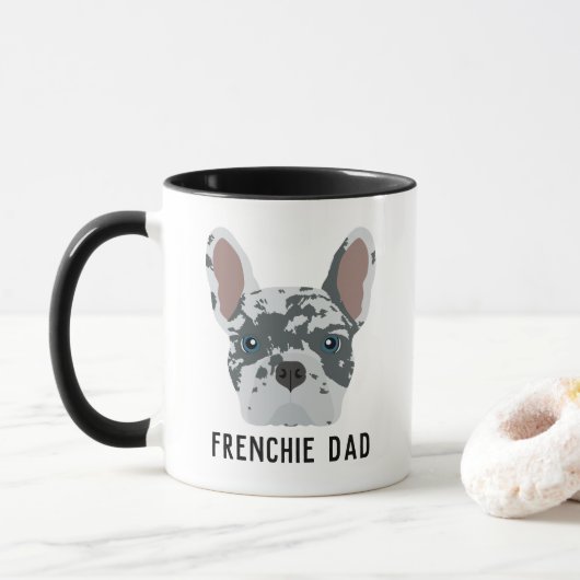 Mug Frenchie Dad Blue Merle French Bulldog (Avec donut)