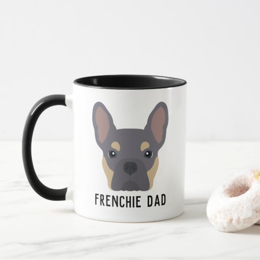 Mug Frenchie Dad Lilac et Tan French Bulldog (Avec donut)