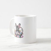 Mug Frenchie Dog Easter Frenchie Dog Eggs Artwork T-Sh (Devant gauche)