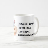 Mug Frenchie faisant la sieste Café froid Drôle Bouled (Devant droit)