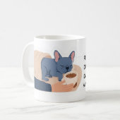 Mug Frenchie faisant la sieste Café froid Drôle Bouled (Devant gauche)