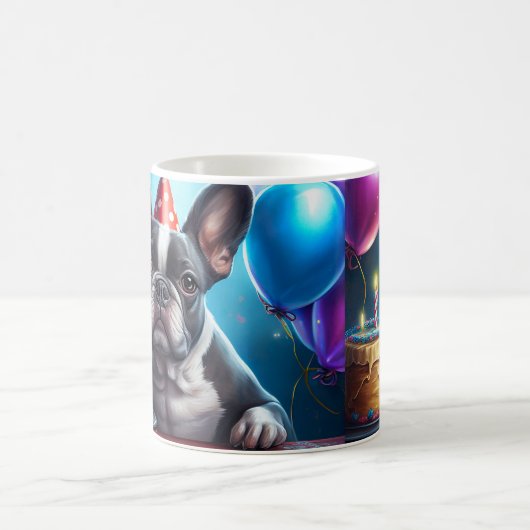 Mug Frenchie Fête d'Anniversaire : Un Bouledogue Franç (Centre)
