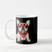 Mug Frenchie Heart Bandana Cool French Bulldog Lover V (Gauche)