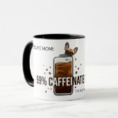 Mug Frenchie Mom 99 Percent Caffeinated Funny Coffee D (Devant gauche)