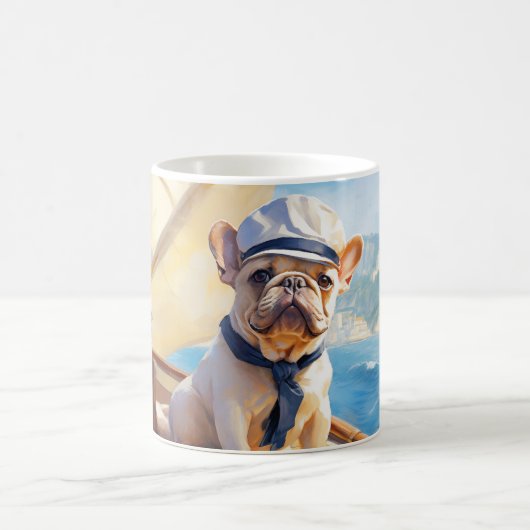 Mug Frenchie sur un yacht (Centre)