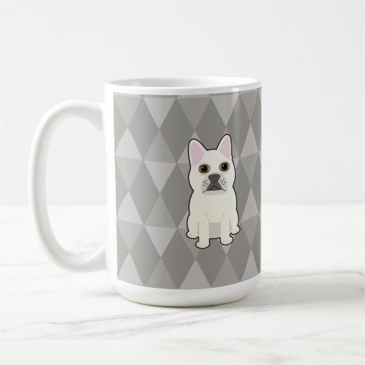 Mug Frenchies Gray Diamonds (Gauche)