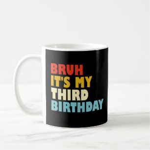 Mug Frère c'est mon troisième anniversaire Fille Garço