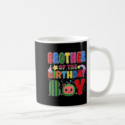 Mug Frère De L'Anniversaire Boy Melon Famille Matching (Droite)