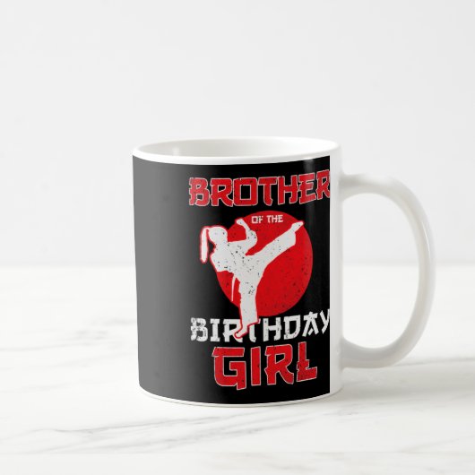 Mug Frère De L'Anniversaire Karate Taekwondo Girl Mart (Droite)