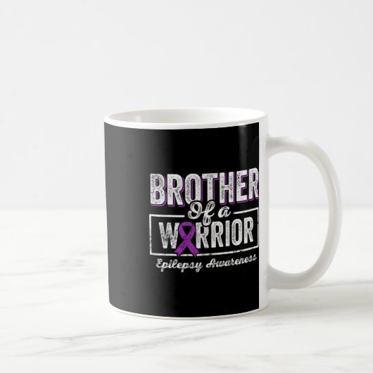 Mug Frère D'Un Guerrier Épilepsie Frère Ribbo Violet (Droite)