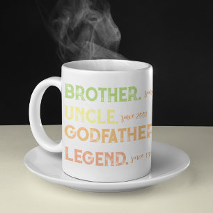 Mug Frère Oncle Parrain Légende Depuis Année