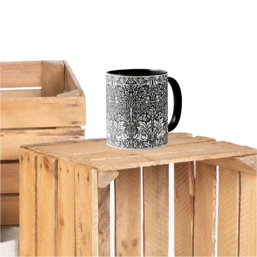 Mug Frère Rabbit Motif noir William Morris