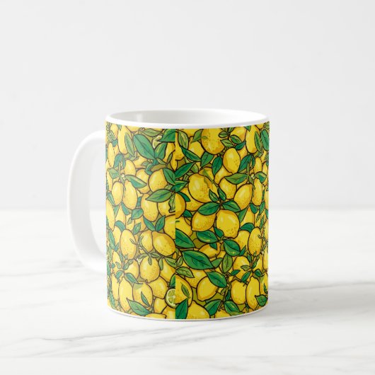 Mug Fresh Lemon Citrus Pattern (Devant gauche)