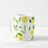 Mug Fresh lemons with flowers and leaves (Devant gauche)