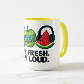 Mug Fresh & Loud Pop‑Art Fruit Combo (Devant droit)