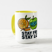Mug Fresh & Loud Pop‑Art Fruit Combo (Devant gauche)
