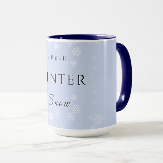 Mug Fresh Winter Joy with Snow and Snowman (Devant droit)