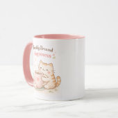 Mug Freshly Brewed Kawaii Cute Kitty Cat Coffee Pink (Devant gauche)