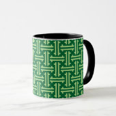 Mug Fret chinois Art déco, Jade Green (Devant droit)