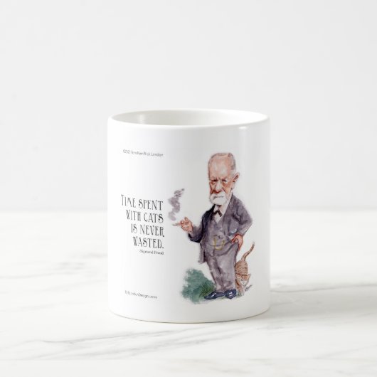 Mug Freud & Citation sur les chats (Centre)
