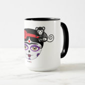 Mug Frida Kahlo | FridaMoji - jour des morts (Devant droit)