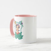 Mug Frida Kahlo Graphisme du cadre floral (Devant gauche)