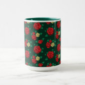 Mug Frida Kahlo | motif rouge et de rose d'or (Centre)