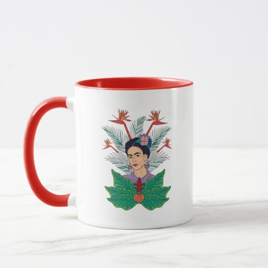 Mug Frida Kahlo | Oiseaux de Paradis Floral Graphic (Gauche)