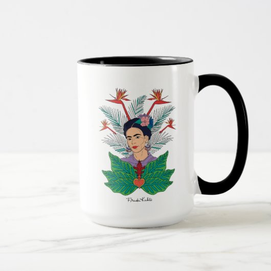 Mug Frida Kahlo | Oiseaux de Paradis Floral Graphic (Droite)