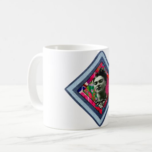 Mug Frida Kahlo Retro Denim Diamond (Devant gauche)
