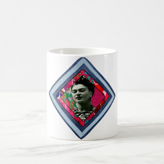 Mug Frida Kahlo Retro Denim Diamond (Centre)