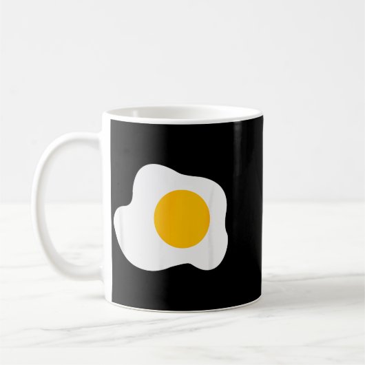 Mug Fried Egg Graphic Funny Breakfast Eggs Lover  (Gauche)