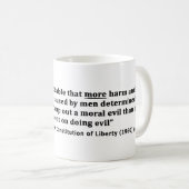 Mug Friedrich Hayek Cite D'Autres Dommages Faits Par L (Devant droit)