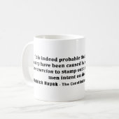 Mug Friedrich Hayek Cite D'Autres Dommages Faits Par L (Devant gauche)
