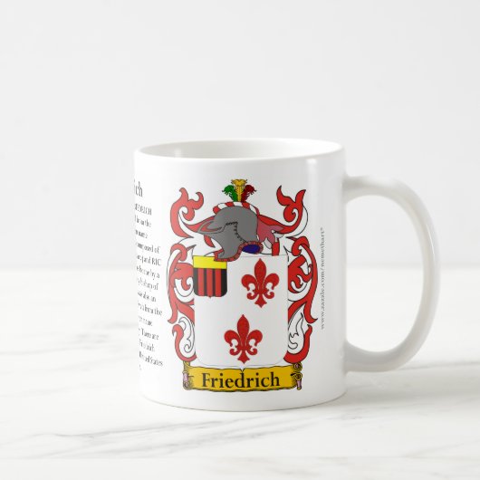 Mug Friedrich l'origine, la signification et la crête (Droite)