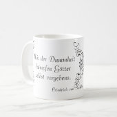 Mug Friedrich von Schiller Quote sur l'ignorance de (Devant gauche)