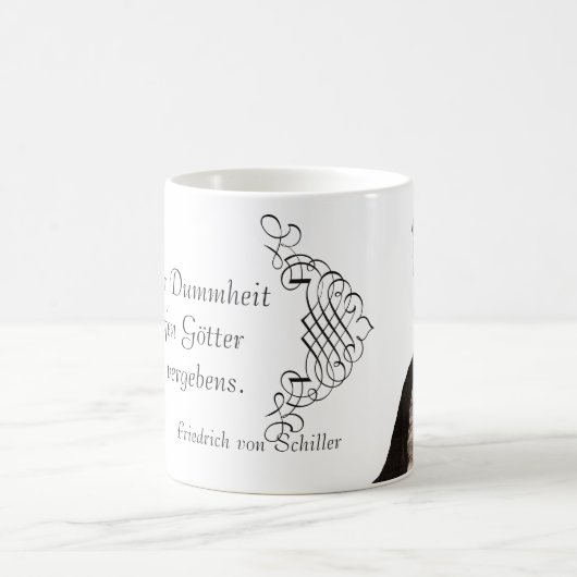Mug Friedrich von Schiller Quote sur l'ignorance de (Centre)