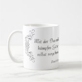 Mug Friedrich von Schiller Quote sur l'ignorance de (Gauche)