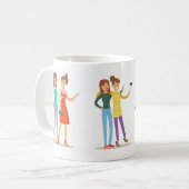 Mug Friends Emerson Citation BFF Hearts Girls mignonne (Devant gauche)