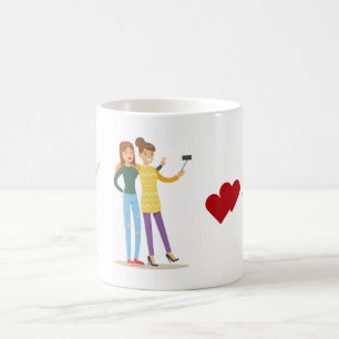 Mug Friends Emerson Citation BFF Hearts Girls mignonne
