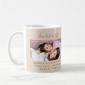 Mug Friends for life photo names champagne beige (Gauche)