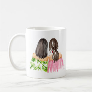 Mug Friends Forever Gig Coiffure noire et Brunette