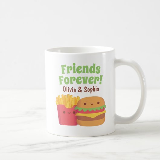 Mug Friends Forever, Kawaii Fries et Burger (Droite)
