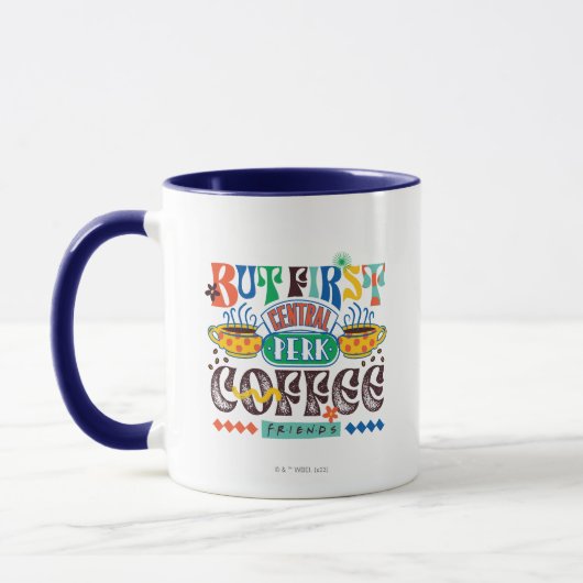 Mug FRIENDS™ | Mais d'abord Café Graphisme Vif (Gauche)