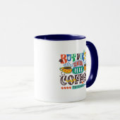 Mug FRIENDS™ | Mais d'abord Café Graphisme Vif (Devant droit)