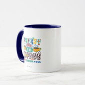 Mug FRIENDS™ | Mais d'abord Café Graphisme Vif (Devant gauche)